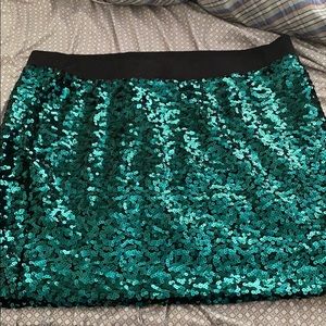Torrid Teal Sequin skirt